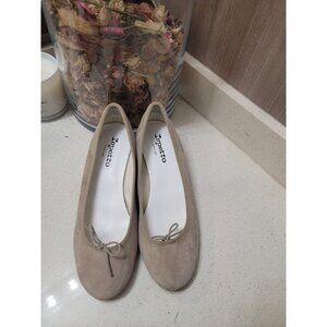 Repetto Camille Ballet Flats With Bow In Suede Leather - Women's Size EU 37.5/7